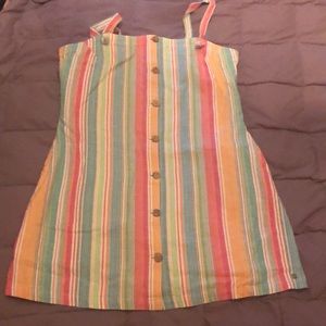 Roxy button up stripes mini dress